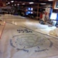 Nieuw zeil aan de garderobe toegevoegd