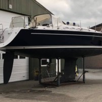 Blauwe romp schilderen