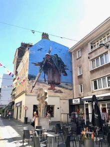 Street art Boulogne sur Mer, Uisge Beatha, Zeilen, Watersport Street art Boulogne sur Mer, Uisge Beatha, Zeilen, Watersport