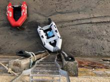 Bijboot droogvallen, Uisge Beatha, Zeilen, Watersport Bijboot droogvallen, Uisge Beatha, Zeilen, Watersport