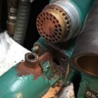 Gecorrodeerde uitlaatbocht