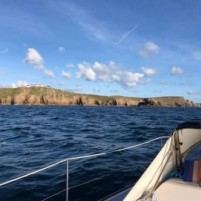 Zeilend rond Engeland vandaag langs Land's End
