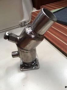 RVS uitlaat elleboog, Uisge Beatha, Zeilen, Watersport RVS uitlaat elleboog, Uisge Beatha, Zeilen, Watersport